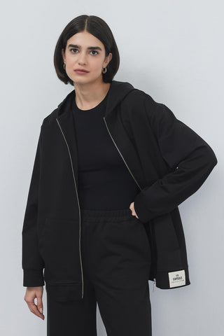 Bera Hooded Cardigan Black
