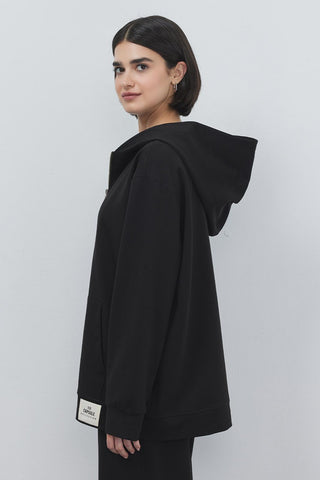 Bera Hooded Cardigan Black