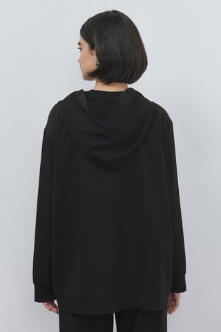 Bera Hooded Cardigan Black