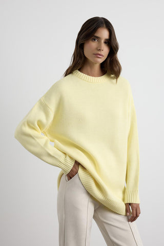Basic Crew Neck Knit Sweater Butter