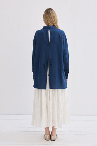 Briel Back Detail Shirt Indigo