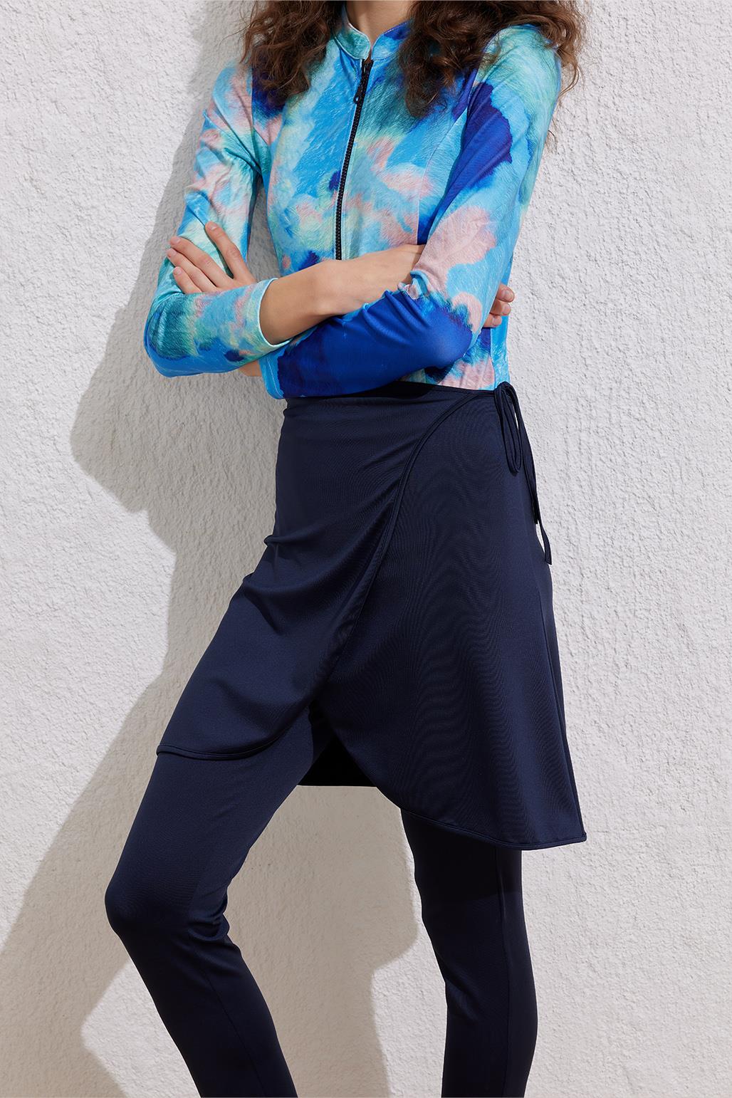 Modest Swimwear Connectable Skirt Navy Blue