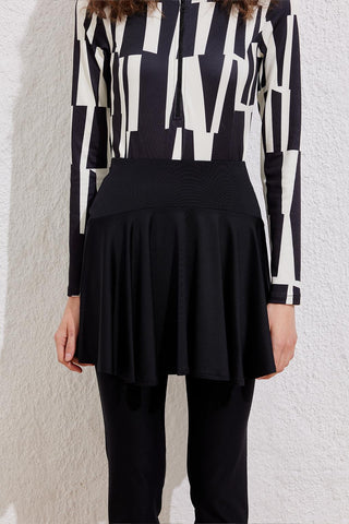 Modest Swimwear Tennis Skirt Black