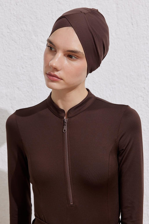 Cross Swim Turban Brown