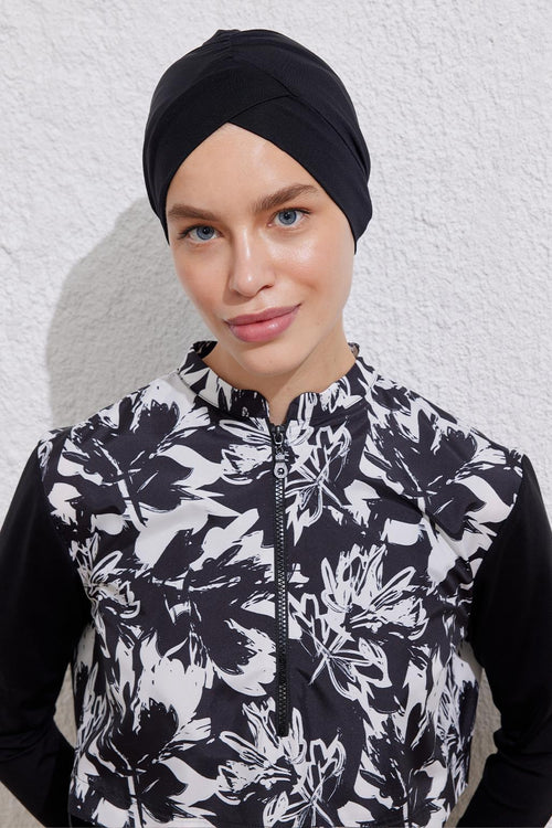 Cross Swim Turban Black