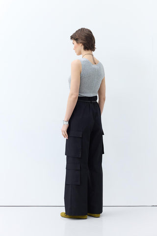 Cargo Pocket Trousers Black