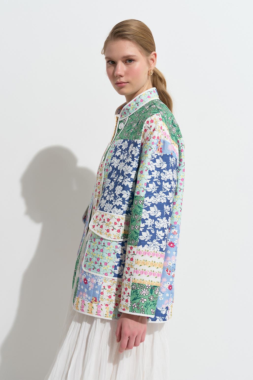 Cely Quilted Jacket Patterned