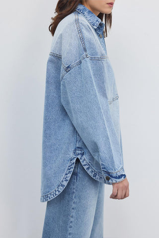 Denim Jacket with Pockets Light Blue