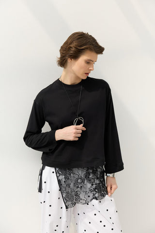Floral Lace Waist Accessory Black