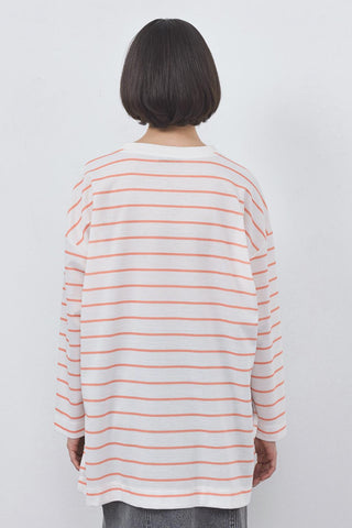 Striped Slit Tunic Orange