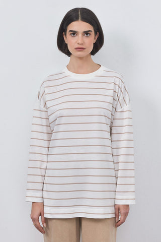 Striped Slit Tunic Mink