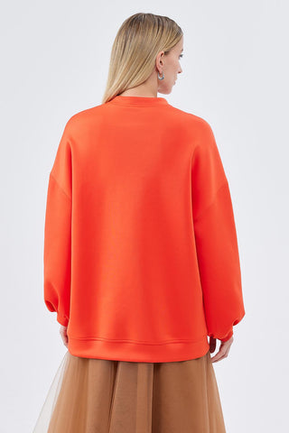 Coco Bow Stonen Blouse Orange