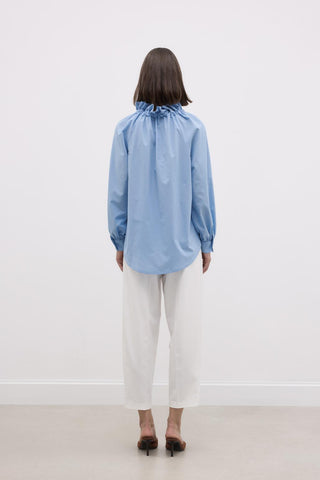 Collar Detailed Shirt Blue