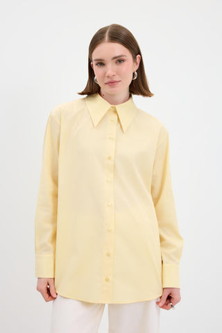 Cotton Basic Shirt Yellow