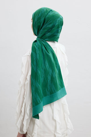 Cotton Line Silk-Cotton Shawl Emerald