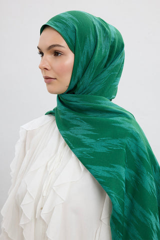 Cotton Line Silk-Cotton Shawl Emerald