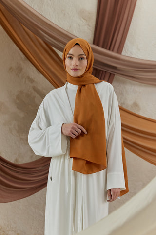 Cotton Line Scarf Almond
