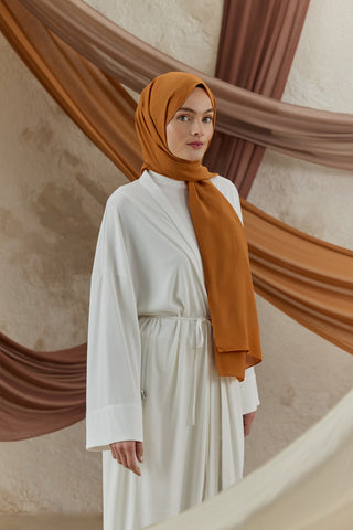 Cotton Line Scarf Almond