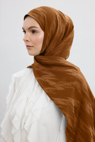 Cotton Line Scarf Almond