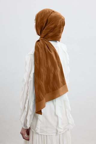 Cotton Line Scarf Almond