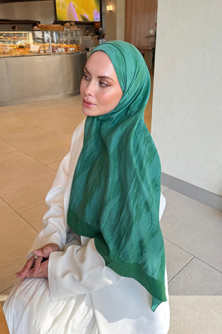Cotton Line Silk-Cotton Shawl Emerald