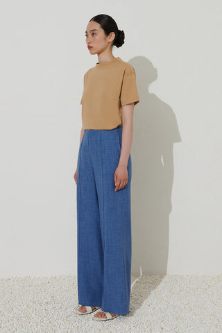 Cotton Linen Pants Blue
