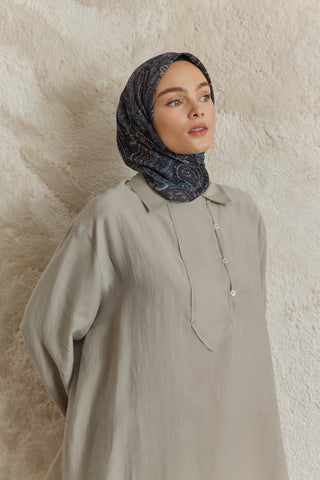 Cotton Square Scarf Garden Black