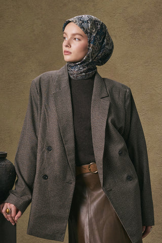 Cotton Square Scarf Tale Olive