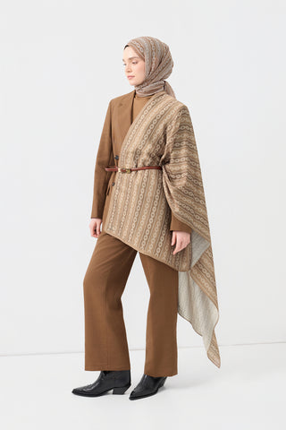 Cotton Twill Scarf Chain Camel