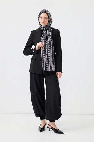 Cotton Twill Scarf Chain Ecru