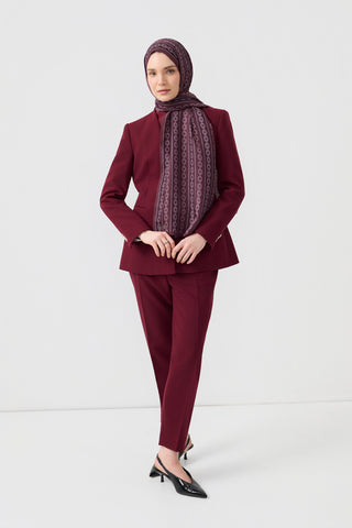 Cotton Twill Scarf Chain Plum