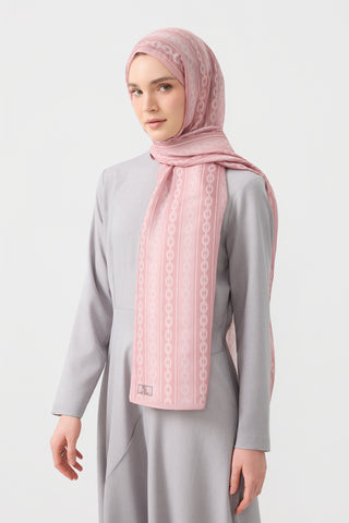 Cotton Twill Scarf Chain Pink