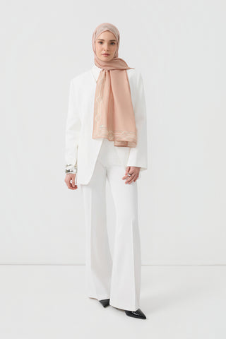 Cotton Twill Scarf Interlock Powder Pink