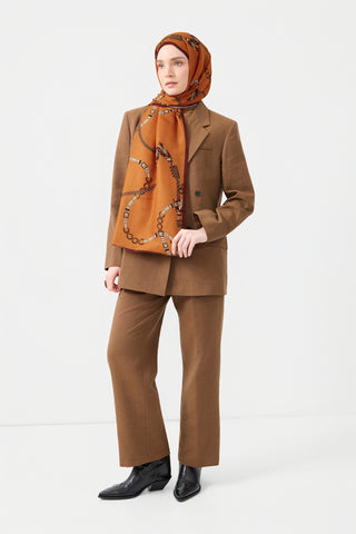 Cotton Twill Scarf Linkage Orange