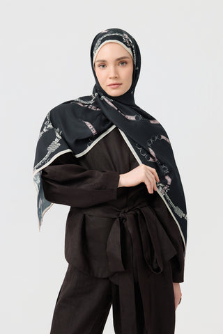 Cotton Twill Scarf Linkage Powder Pink