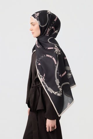 Cotton Twill Scarf Linkage Powder Pink