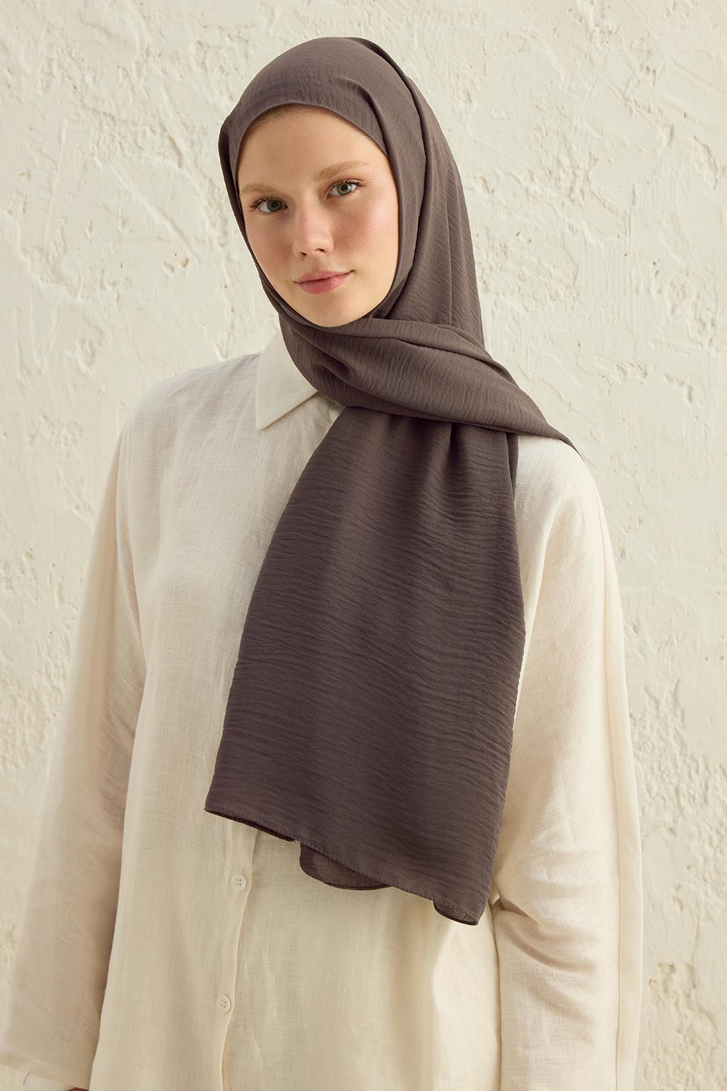 Crepe Krash Shawl Marsala