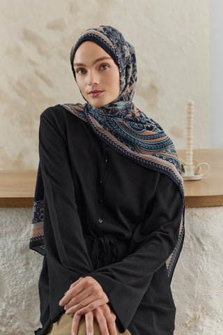 Cupra Prive Patterned Scarf Blossom Salmon