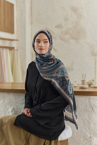 Cupra Prive Patterned Scarf Blossom Salmon