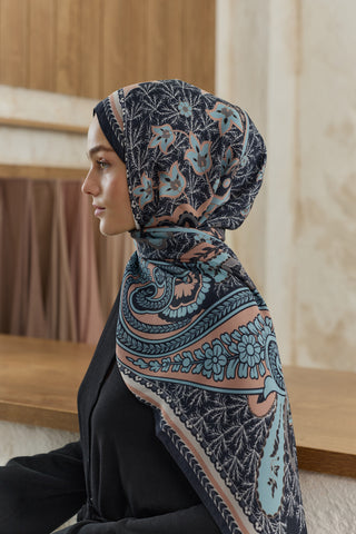Cupra Prive Patterned Scarf Blossom Salmon
