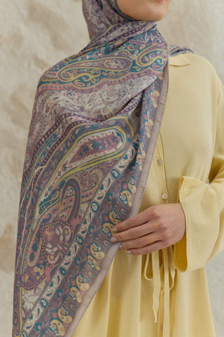 Cupra Prive Patterned Scarf Saga Soft Purple