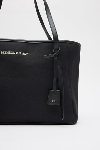 Customizable Large Canvas Tote Bag Black