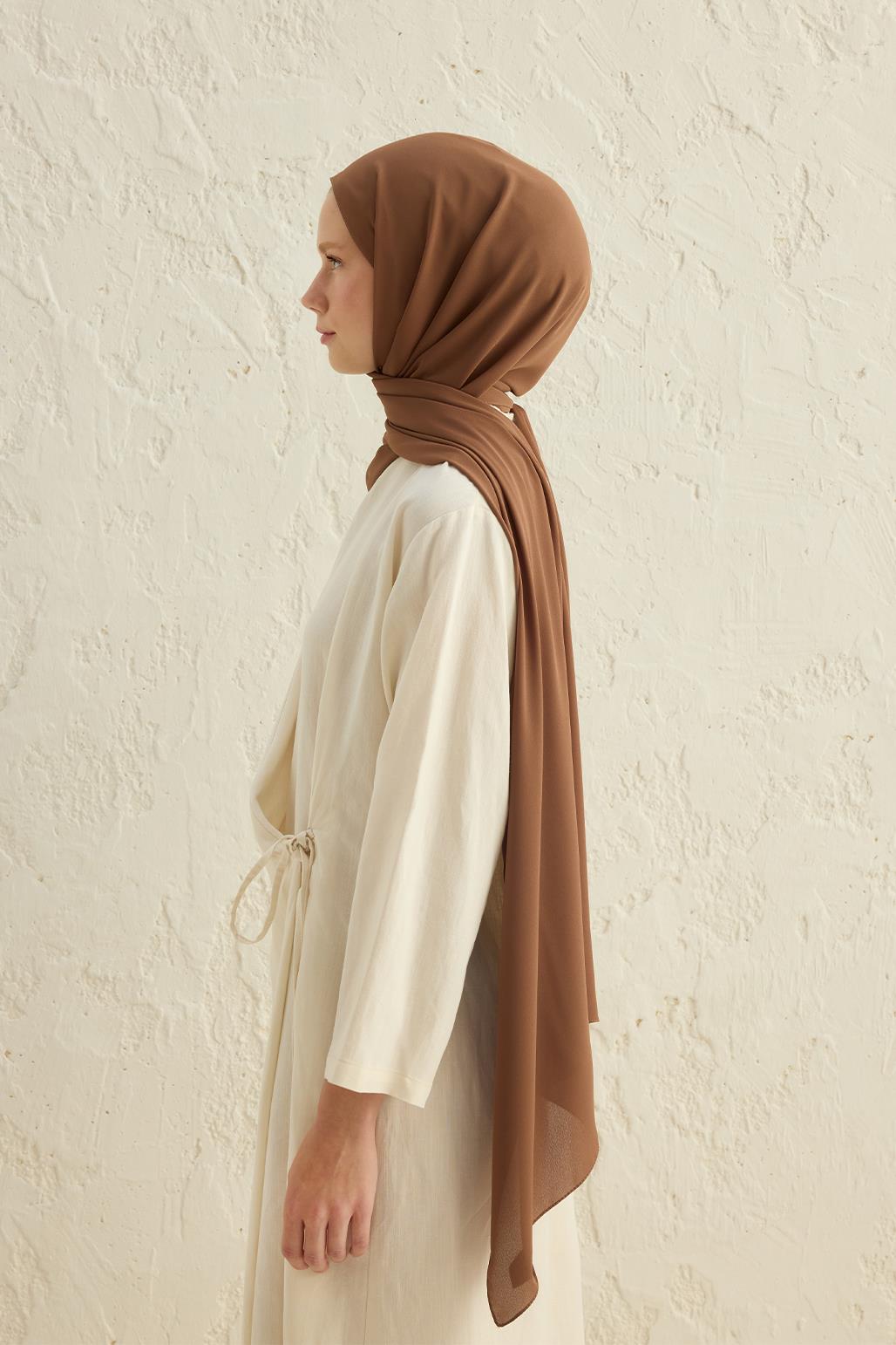 Daily Crepe Shawl Chocolate