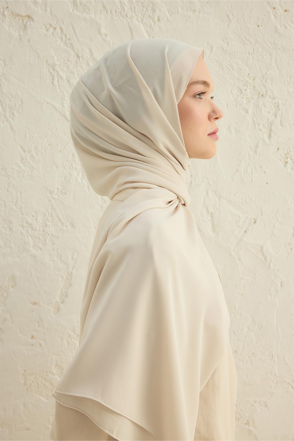 Daily Crepe Shawl Dark Cream