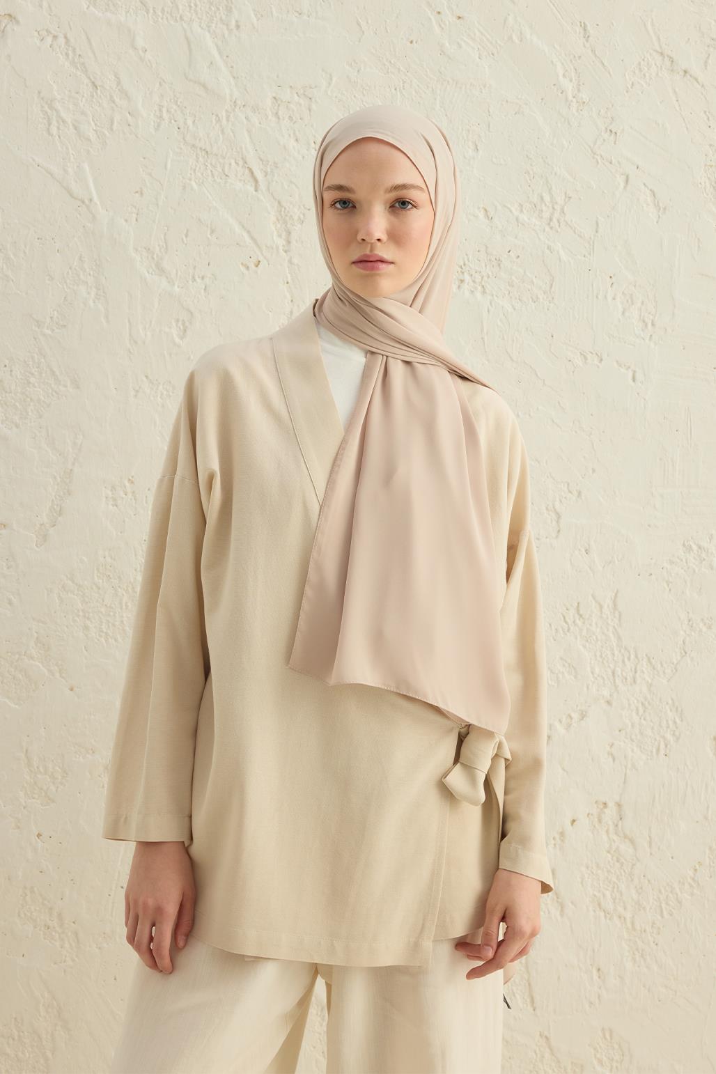 Daily Crepe Shawl Beige