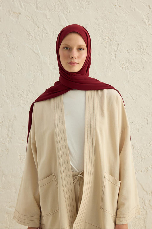 Daily Crepe Shawl Burgundy