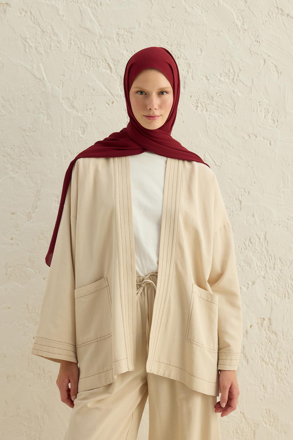 Daily Crepe Shawl Burgundy