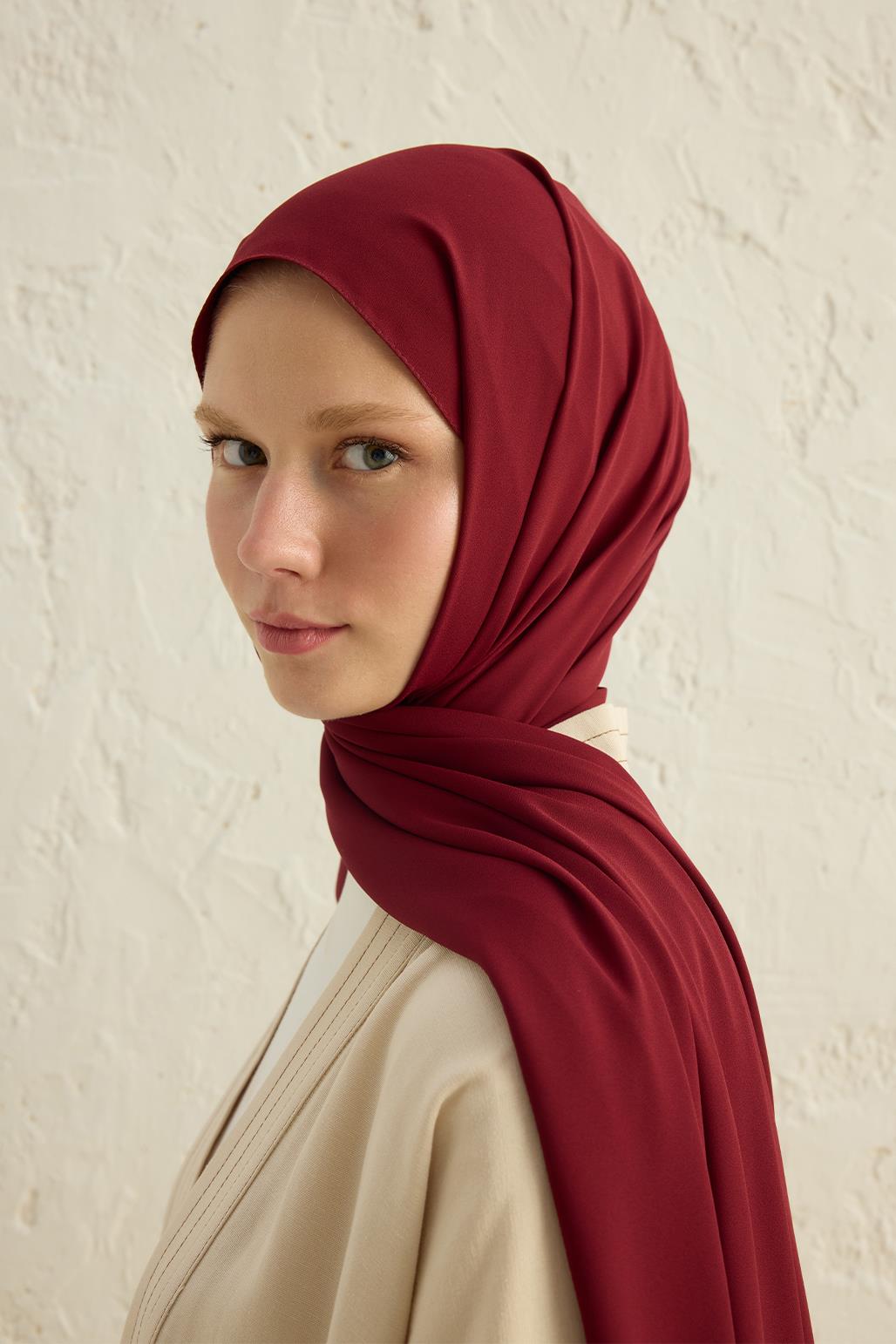 Daily Crepe Shawl Burgundy