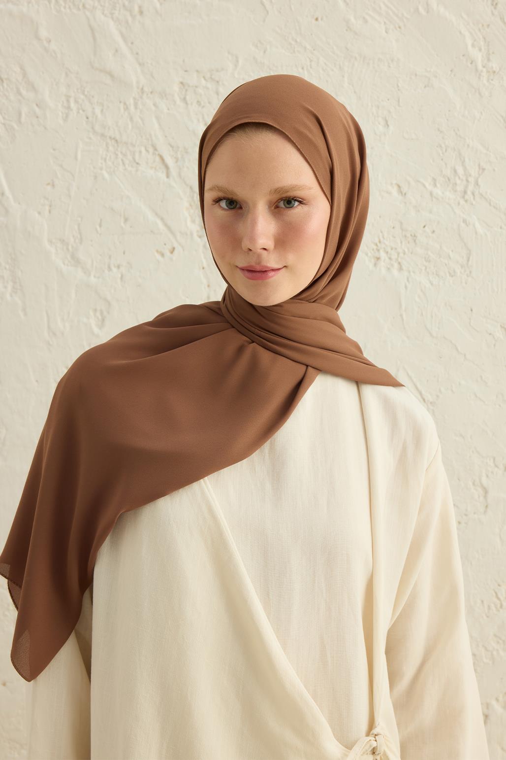 Daily Crepe Shawl Chocolate