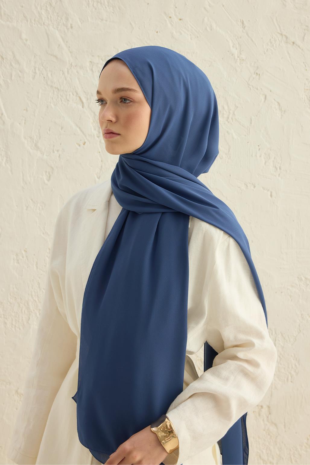 Daily Crepe Shawl Indigo